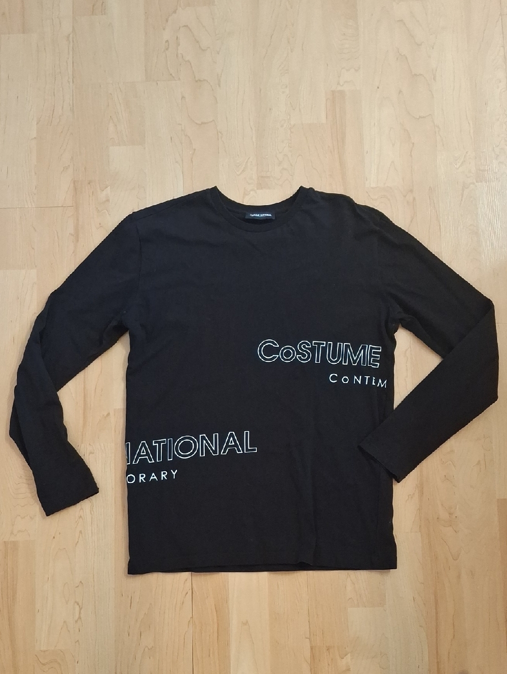 CoSTUME NATIONAL Contemporary Black Long Sleeve Shirt Size S